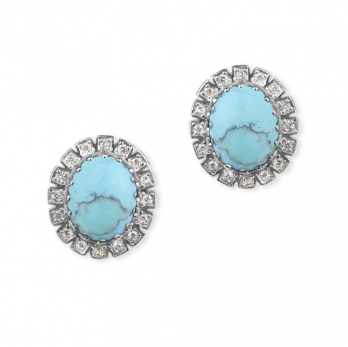 Серьги классические с Бирюзой 225130-10