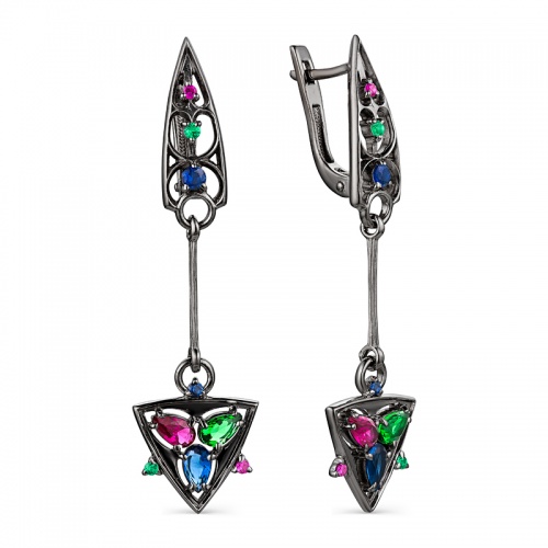 Серьги Готика самоцветная 240140-2