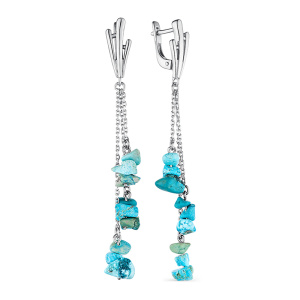 Серьги с бирюзой 223581-6