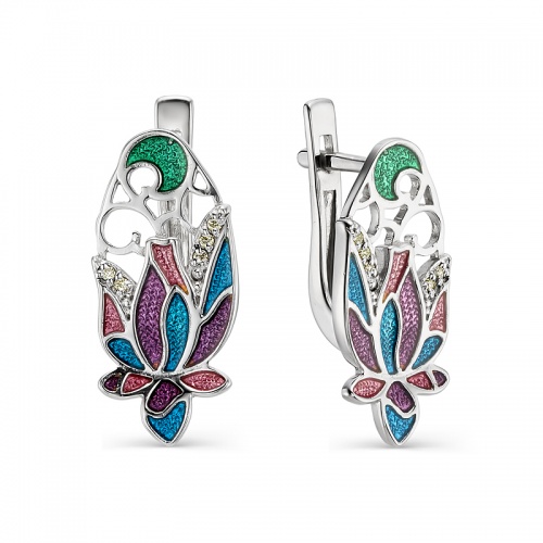 Серьги Цветочный ажур 220101-3