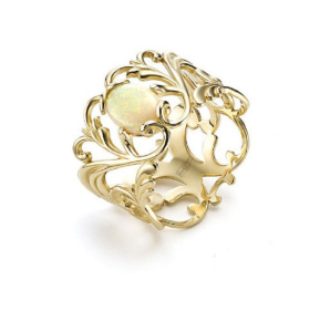Золотое кольцо с опалом  Барокко 130591-3-0