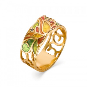 Кольцо Цветочный ажур 120101-6