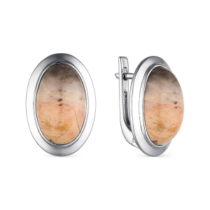 Серьги Классика с агатом 245007-0-1