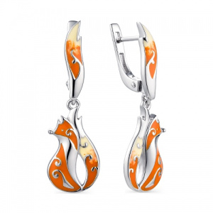 Серьги Лисички 242881Б-1