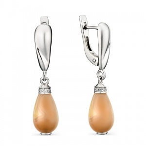 Серьги 225640-16 с подвесами из Агата