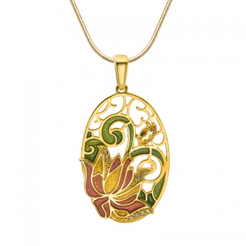 Подвеска Цветочный ажур 320101-1