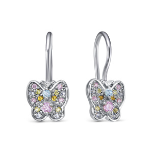 Серьги детские Бабочки 243982Т-0-4