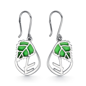 Серьги 227020Т-1-1 руна "Есть"