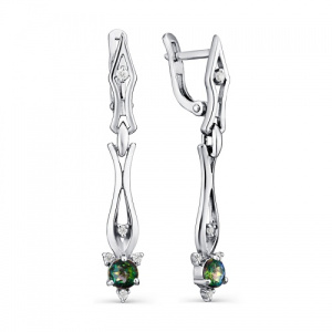 Серьги с кварцем мистик 241550-4