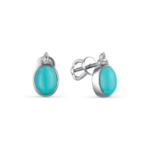 Серьги с Бирюзой 245001-0-2