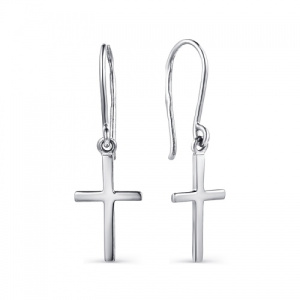 Серьги миниатюрные крестики 242262-0