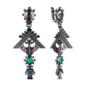 Серьги Зодчество конек коллекция Маруся 229614-8