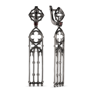 Серьги Готика с широкими подвесами 240142-1-1