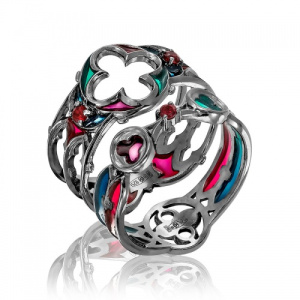 Набор колец коллекция Готика с витражами 140142-2-1