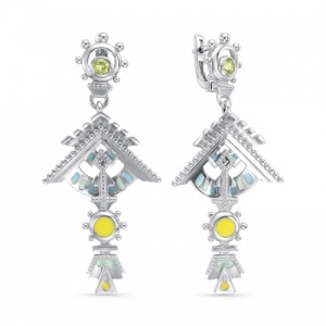 Серьги Зодчество конек коллекция Маруся 229614-4