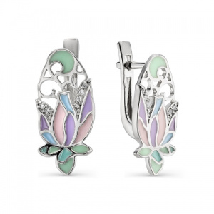 Серьги Цветочный ажур 220101-2