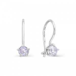 Детские серьги с лавандовыми вставками 228810-4