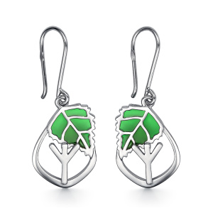 Серьги 227020Т-7-1 руна "Мир"