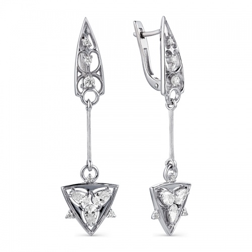 Серьги Готика хрустальная 240140-1