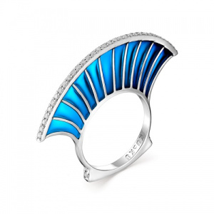 Кольцо коктейльное из коллекции Витражи 129044-8-0