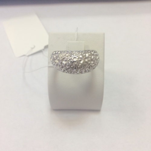 Стильное кольцо с необычной фактурной поверхностью 142782-0