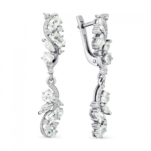 Серьги нарядные с подвесами 241601А-1