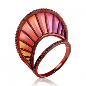 Кольцо коктейльное из коллекции Витражи 129043-1