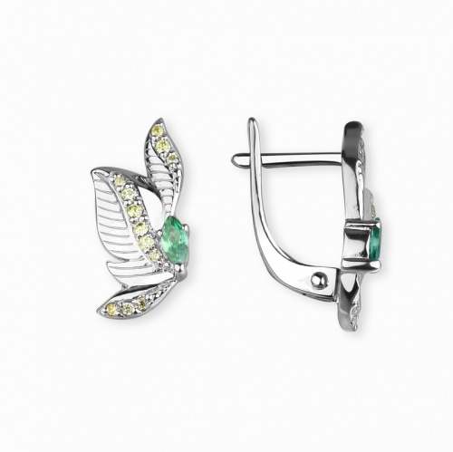 Серьги Листик 224590-1