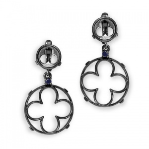 Серьги Готика с круглыми подвесами 240144-1-1