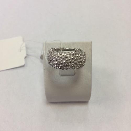 Стильное кольцо с необычной фактурной поверхностью 142772-0