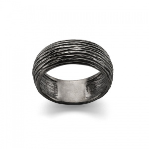 Стильное кольцо с необычной фактурной поверхностью 142775-1