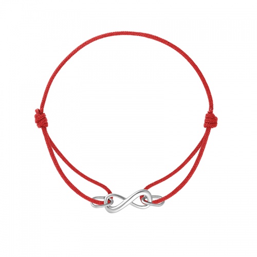 Браслет на красной нитке с символом Бесконечность 426482А-0