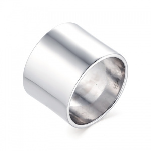 Стильное гладкое очень широкое кольцо из серебра 127433-1