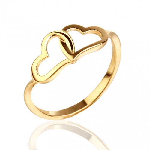 Нежное золотое кольцо - Сплетенные сердца