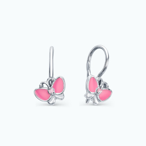 Серьги детские Бабочки 225491Т-8