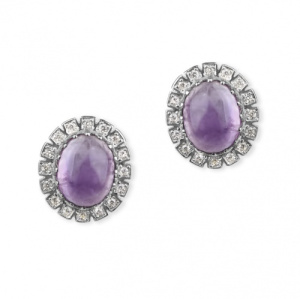 Серьги классические с Аметистами 225130-3