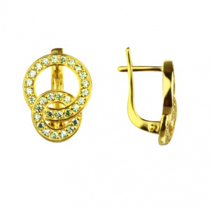 Серьги стильные круги 220110-2