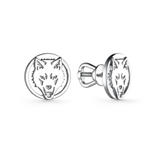 Серьги - пусеты " Волк" славянский оберег 227000-6-0