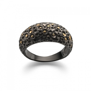 Стильное кольцо с необычной фактурной поверхностью 142782-1-6