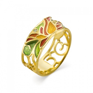 Кольцо Цветочный ажур 120101-1