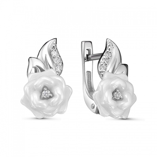 Серьги 243203-1 Нежные розы