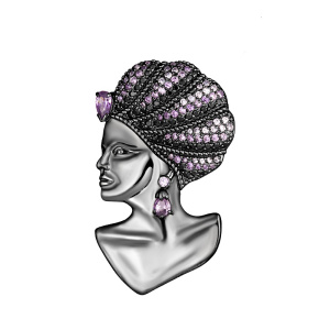 Брошь 626360-4 Шахерезада