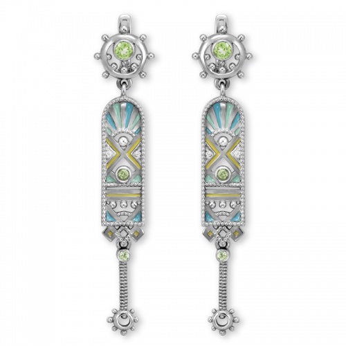 Серьги прялки коллекция Маруся 229612Т-4