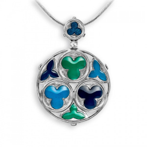 Подвеска с витражной эмалью из коллекции Готика 340143-2-0