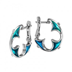 Серьги конго Готика с витражами 240141-2-0