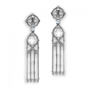 Серьги Готика с широкими подвесами 240142-1-0