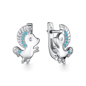 Серьги Единороги 246057-0-3