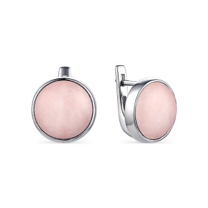 Серьги с розовым кварцем на каждый день 228377-7