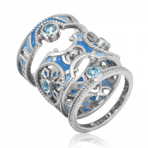 Тройное кольцо коллекция Маруся 129610-2