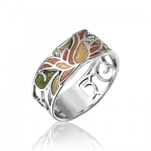 Кольцо Цветочный ажур 120101-7